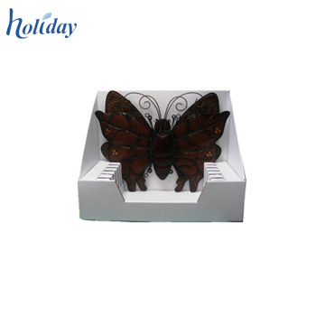Cajas de exhibición contrarias de la cartulina de la mariposa, cajas de presentación al por menor de la cartulina para la venta